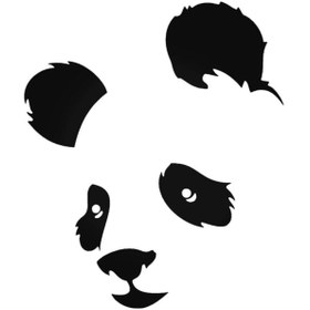 Resim Genel Markalar Panda Oto Motor Laptop Duvar Folyo Sticker 30 x 33 cm 