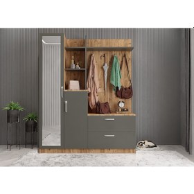 Resim Çizgi Portmanto Vestiyer Ayakkabılık ÇF 180 cm - Ücretsiz Kurulu 