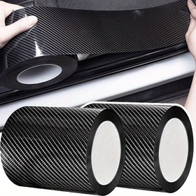 Resim 1 Rulo 3D Nano Karbon Lifli Araba Kapı Kenar Koruyucu, 3m Su Geçirmez Çizilme Dirençli Yapışkan Bant, Evrensel Darbeye Karşı Koruma Filmi, Ön Konum, Siyah 