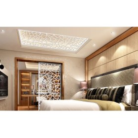 Resim Liar Ahşap Seperatör (Paravan) - KSP-205 - (10 mm) - (69 cm x 139 cm) - (Beyaz) 