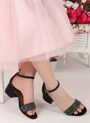 Resim KARAMAZI 761 Çatlak Günlük Kız Çocuk 3 Cm Topuk Sandalet Ayakkabı 