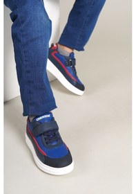 Resim Pabucmarketi Cırtlı Bağcık Detaylı Erkek Çocuk Günlük Bot Lacivert Mavi Kırmızı Lacivert Mavi Kırmızı 