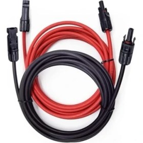 Resim State 6 mm Güneş Paneli (Solar) Paralel Bağlantı Kablosu Çift Taraflı Mc4 Soketli 10 Metre (10 Metre Kırmızı+10 Metre Siyah) 