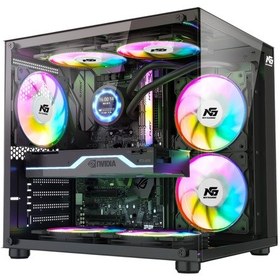 Resim Orion Cube 3x Tuştan Değişen Rgb Fanlı M-atx Boş Bilgisayar Kasası Siyah 