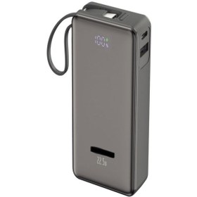 Resim ÇELİKWORK PW109 10000mAh 22.5W Hızlı Şarj Dahili TYPE-C Kablo USB-TYPE-C Giriş Powerbank Digital Display 