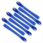 Resim Gcp Like Yumuşak Döngü Bağlama Kayışları (8 Paket) 1800LBS Yük Kapasitesi, 4800LBS Kopma Mukavemeti Ağır Hizmet Tipi Bağlama Halkaları (Yurt Dışından) 