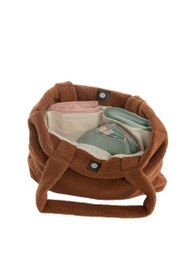 Resim Minimal Peluş Anne-Bebek Bakım Çantası - Karamel 