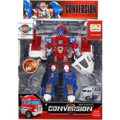 Resim 1 24 Sesli ve Işıklı Dönüşebilen Robot 22 Cm. - Beyaz Tır 