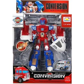 Resim 1 24 Sesli ve Işıklı Dönüşebilen Robot 22 Cm. - Beyaz Tır 