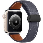 Resim Samsung Uyumlu Galaxy Watch 4 5 6 Pro 40 44 Classic 42 43 46 47 Mm Kordon Magnetli Pu Deri Kordon 20mm 