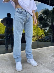 Resim Vikingsjeans Kaizer Denim Erkek Buz Mavi Baggy Jeans Açık Mavi 