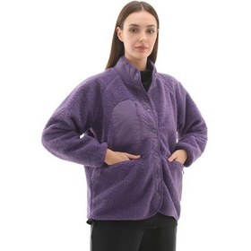 Resim Skechers W Woven Detailed Pull Over Sherpa Kadın Ceket Mor 