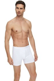 Resim Tutku Elit Erkek Beyaz 3 Adet Elit Modal Elasthan Boxer 1251 Abani Classic 
