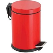 Resim Metal 3 Litre Pedallı Çöp Kovası Kırmızı 