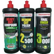 Resim Menzerna Yeşil Seri 400 2500 3000 Pasta Hare Giderici Seti 1 lt 