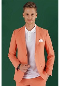 Resim Efor C 647 Slim Fit Mercan Spor Ceket Kırmızı 