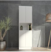 Resim Kuta Flat56 Kitaplık 4 Kapaklı Kütüphane Çok Amaçlı Dolap (498407568) 