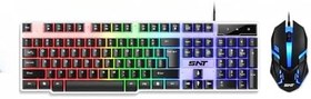 Resim Snt TF-230 Rgb Gaming Klavye Mouse Seti | Oyuncular Için Işıklı Klavye & Mouse Set türkçe alfabe 