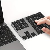 Resim Taşınabilir Şarj Edilebilir Kablosuz Dijital Klavye - Ofis ve Finansal Muhasebe Aracı ile USB Şarjı, 110mAh Pil, Tip-C Şarj, Siyah Tuşlar, Laptoplar & Mobil Cihazlar için Kompakt Tasarım, Mobil Cihaz Klavyesi | Modern Dijital Klavye | Dayanıklı Tuş Kapak Malzemesi 
