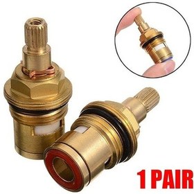 Resim Pazly Yedek Musluk Kartuşu, 1/2 Çeyrek Dönüş, Seramik Disk, Kullanımı Kolay, 2 Adet 