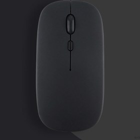 Resim Apple Macbook Şarj Edilebilir Sessiz Mouse Bluetooth + 2.4Hz Wifi Kablosuz Mouse Fare 