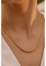 Resim 14 Ayar Altın Süzme Halat Zincir Kolye 