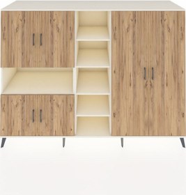 Resim Kronos Dolap 13 Raflı 6 Kapaklı 220x59x163 Aytaşı-çam/aytaşı Atlas Çam/aytası - Aytası 