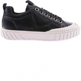 Resim Dgn Kadın Sneakers Ayakkabı Siyah Kırışık Rugan Bej 34122682 