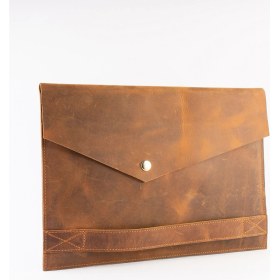 Resim DK LEATHER Macbook Pro 13 Inc/ Macbook Air 13.3 Inc / Surface Kılıf Çanta Unisex Troya Kahverengi Deri 