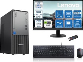 Resim Lenovo Thinkcentre Neo 50T Gen5 Intel Core I7 14700 96GB Ddr5 2tb SSD 27 Inç Monitör Freedos Nvidia GTX1650 4gb Masaüstü Bilgisayar 16502712UAS0GL00F29 + Zetta Flash Bellek 