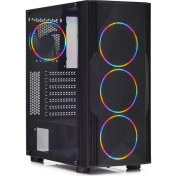 Resim Dark Diamond PRO 750W 80+ 4x12cm RGB Full Akrilik Ön ve Yan Panel, USB 3.0 Bilgisayar Kasası (DKCHDIAMONDPROMS750BR) 