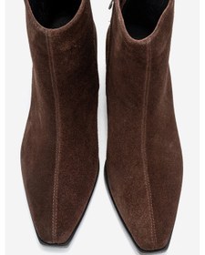 Resim Luvi Shoes Lexıa Kahverengi Süet Hakiki Deri Kadın Western Bot Kahverengi 