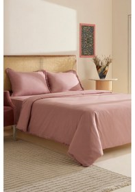 Resim Karaca Home Ella Krep %100 Pamuk Çift Kişilik Nevresim Takımı Gül Kurusu Gül Kurusu 