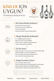Resim Transformacion 3’lü İnox Çelik Mutfak Maşa Seti - Makarna Pasta Salata Çok Amaçlı Maşa 3 lü SET 722225 