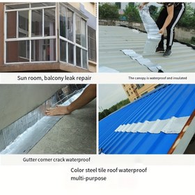 Resim Çok Yönlü Kendinden Yapışkanlı Su Geçirmez Mühürleme Bandı - Çatılar, Borular ve Daha Fazlası İçin İdeal, Fayans Bungalov, Sızıntı Mühürleme Bandı Malzemesi 