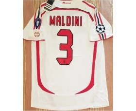 Resim Retro 2007 Sezonu Paolo Maldini 3 Nostalji Forması (BEYAZ)123W 