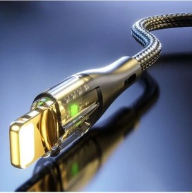 Resim Buradabuldun Led Işık Uçlu Sağlam İp Kablolu Usb To Lightning Hızlı Şarj Kablosu 