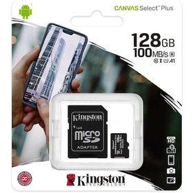 Resim Kingston Canvas Select Plus SDCS2/128GB 128 GB MicroSDXC Class 10 UHS-I Hafıza Kartı + Adaptör 