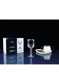 Resim Rayan Larin Kahve Yanı Bardak Şeffaf 