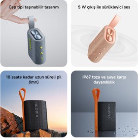 Resim Xiaomi Sound Pocket S28D 5W IP67 Taşınabilir Bluetooth Hoparlör Gri (Xiaomi Türkiye Garantili) 