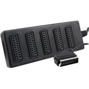 Resim Go İthalat SCART DAĞITICI 5 Lİ SİYAH (1 ERKEK - 5 DİŞİ SCART) (3731) 