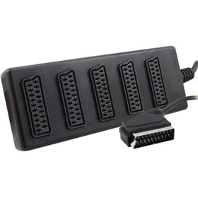 Resim Go İthalat SCART DAĞITICI 5 Lİ SİYAH (1 ERKEK - 5 DİŞİ SCART) (3731) 