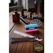 Resim Renkli 10 Jiletli Türk Tipi Berber Usturası, Tıraş Için Ideal. 