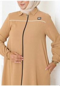 Resim Arma Ve Biye Detaylı Ara Boy Kap - Camel / K0103 Camel 