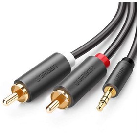 Resim Ugreen 3.5mm Aux 2 RCA Ses Kablosu 1.5 Metre Siyah 