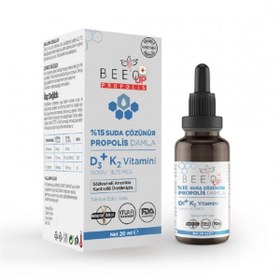 Resim Bee'o Up Propolis %15 D3 + K2 Suda Çözünür Damla 20 ml 