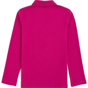Resim U.S. Polo Assn. Kız Çocuk Fuşya Polo Yaka Basic Sweatshirt 50296377-VR023 