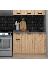 Resim 120 Cm Detroit Mini Mutfak Alt Modül, 120 Cm Modern Hazır Mutfak Alt Dolap, Çok Amaçlı Mutfak Dolabı Diğer 