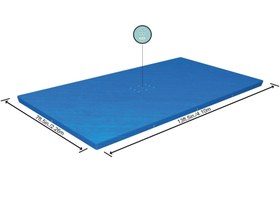 Resim Bestway® 58107 Dikdörtgen Havuz Örtüsü - 4,00 m x 2,11 m Yerüstü Havuzlar için 
