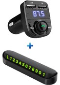 Resim NOYİSKA Universal 2'li Araç Içi Aksesuar Seti Bluetooth Fm Transmitter Cihazı Ve Parktel Numaralık Numaratör 